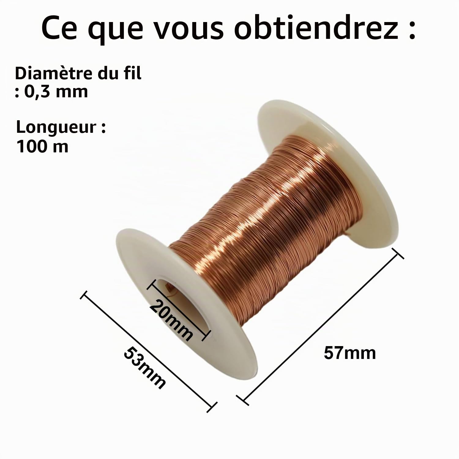 Fil de Cuivre Laqué Isolé 0.1mm to 1.5mm